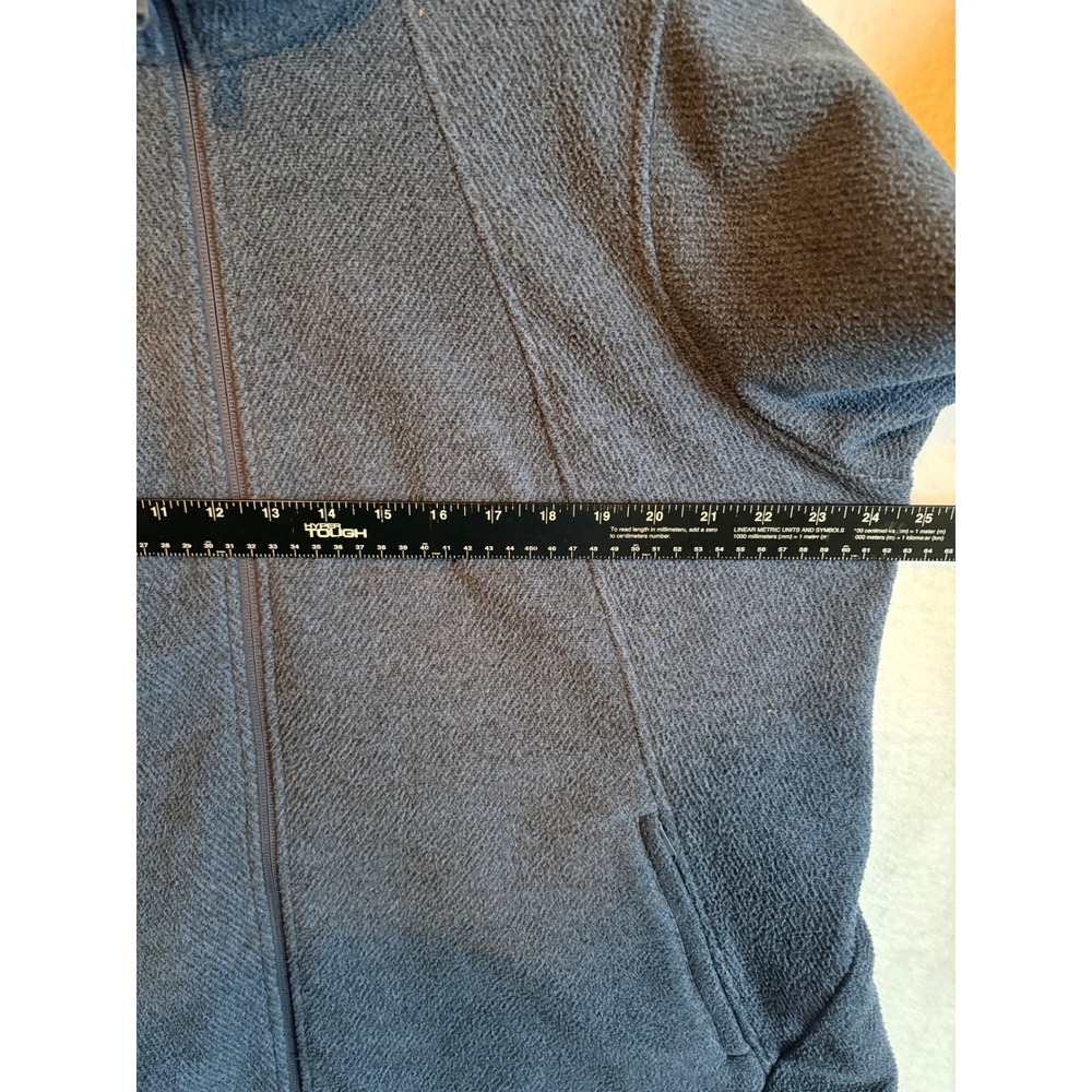 ATHLETA Blue Herringbone Stroll Fleece Full Zip‎ Jacket Women Plus Size 2X - Picture 8 of 10